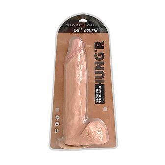 HUNG&#039;R - Goliath - Dildo - Lichte huidskleur - 36 cm - &Oslash; 7.6 cm