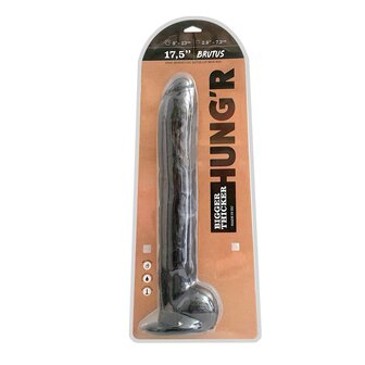 HUNG&#039;R - Brutus - Dildo - Zwart - 44.5 cm - &Oslash; 7.3 cm