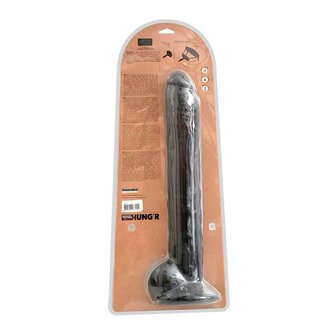 HUNG&#039;R - Brutus - Dildo - Zwart - 44.5 cm - &Oslash; 7.3 cm