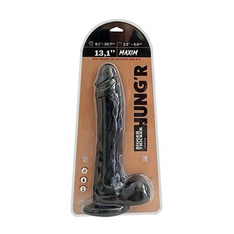 HUNG&#039;R - Maxim - Dildo - Zwart - 33.5 cm - &Oslash; 6.6 cm