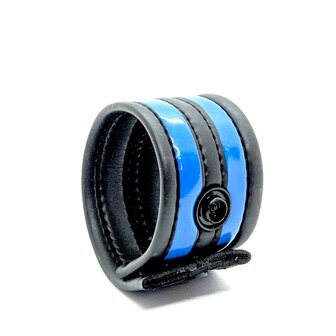 665 - Ballstretcher - Neoprene Racer Ball Strap - Zwart/Blauw