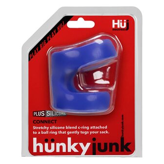 H&uuml;nkyjunk - Connect - Penis &amp; Balzak Tugger Ring - Blauw