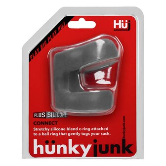 H&uuml;nkyjunk - Connect - Penis &amp; Balzak Tugger Ring - Grijs