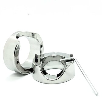 Black Label - Combi Cockring en Ball Stretcher - RVS