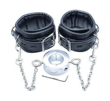 Black Label - Stainless Steel Ballstretcher w. Ankle Restraints