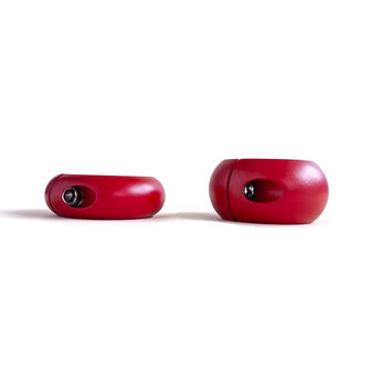 Black Label - Donut Ballstretcher - 30 x 35 mm - RVS - Mat Rood