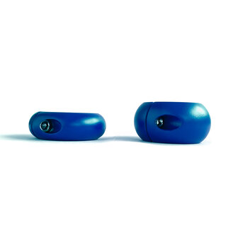 Black Label - Donut Ballstretcher - 30 x 35 mm - RVS - Mat Blauw