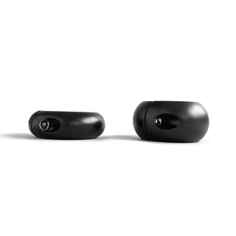 Black Label - Donut Ballstretcher - 20 x 35 mm - RVS - Mat Zwart