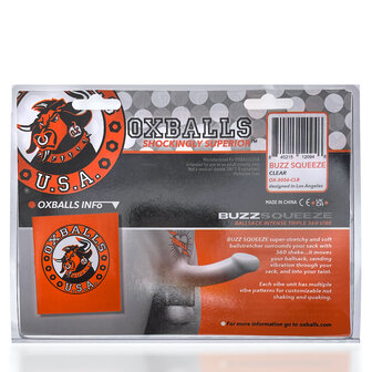 Oxballs - Buzz Squeeze - Vibrerende Ballstretcher - Transparant