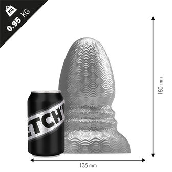 Stretch&#039;r - Ripple - XXL Buttplug - Gun Metal Zilver - Maat M