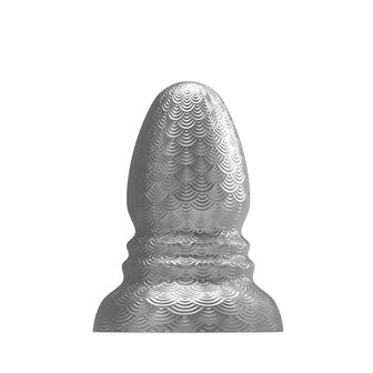 Stretch&#039;r - Ripple - XXL Buttplug - Gun Metal Zilver - Maat M