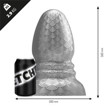 Stretch&#039;r - Ripple - XXL Buttplug - Gun Metal Zilver - Maat XL