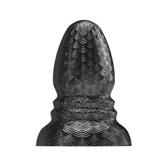 Stretch&#039;r - Ripple - XXL Buttplug - Metallic Zwart - Maat L