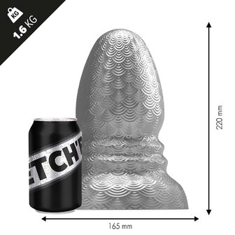 Stretch&#039;r - Ripple - XXL Buttplug - Gun Metal Zilver - Maat L