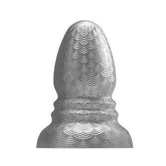 Stretch&#039;r - Ripple - XXL Buttplug - Gun Metal Zilver - Maat L