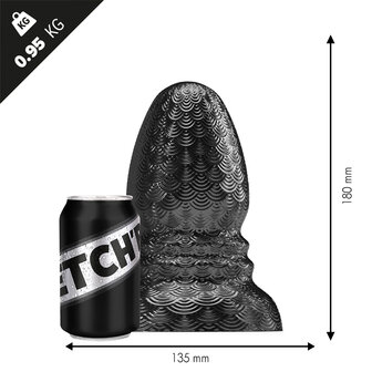 Stretch&#039;r - Ripple - XXL Buttplug - Metallic Zwart - Maat M