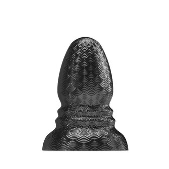 Stretch&#039;r - Ripple - XXL Buttplug - Metallic Zwart - Maat M