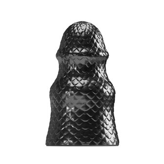 Stretch&#039;r - Scaly - XXL Buttplug - Zwart Metallic - Maat L