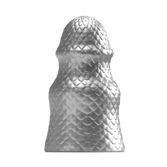 Stretch&#039;r - Scaly - XXL Buttplug - Gun Metal Zilver - Maat XL