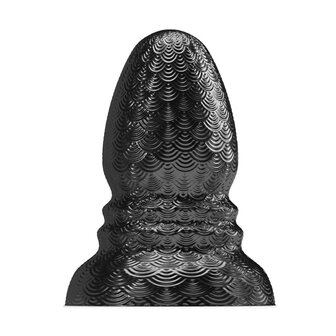 Stretch&#039;r - Ripple - XXL Buttplug - Metallic Zwart - Maat XL