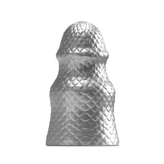 Stretch&#039;r - Scaly - XXL Buttplug - Gun Metal Zilver - Maat L