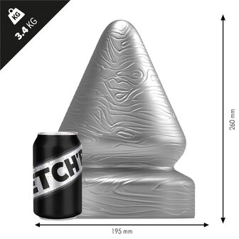 Stretch&#039;r - Sirup - XXL Buttplug - Gun Metal Zilver - Maat XL