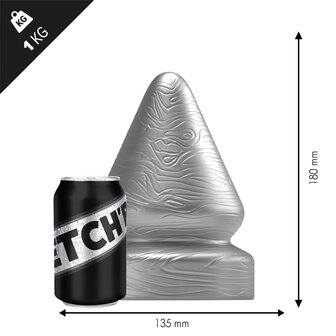 Stretch&#039;r - Sirup - XXL Buttplug - Gun Metal Zilver - Maat M