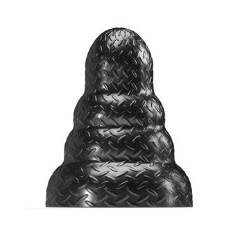 Stretch&#039;r - Tripole - XXL Buttplug - Zwart Metallic - Maat L