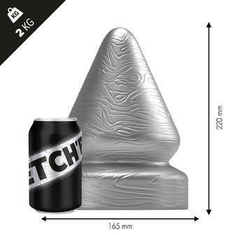 Stretch&#039;r - Sirup - XXL Buttplug - Gun Metal Zilver - Maat L