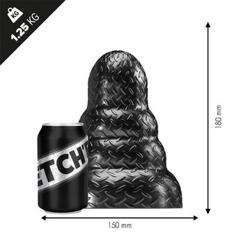 Stretch&#039;r - Tripole - XXL Buttplug - Zwart Metallic - Maat M