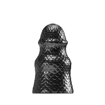 Stretch&#039;r - Scaly - XXL Buttplug - Zwart Metallic - Maat M