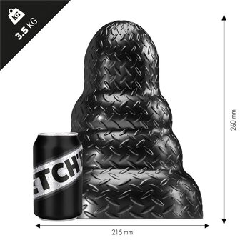 Stretch&#039;r - Tripole - XXL Buttplug - Zwart Metallic - Maat XL