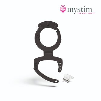 Mystim - Electrosex - Pubic Enemy No 3 Electro Cock Cage met Ball Squeezer