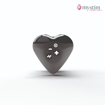 Mystim - Electrosex - Heart&#039;s Desire - E-stim Clitoris Opleg Vibrator - Zwart