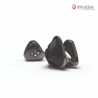 Mystim - Electrosex - Heart&#039;s Desire - E-stim Clitoris Opleg Vibrator - Zwart