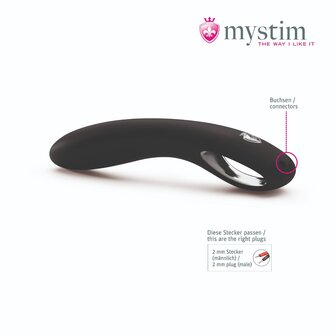 Mystim - Electrosex - Current Conrad - E-stim Dildo - Zwart