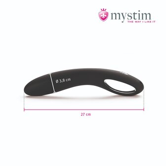 Mystim - Electrosex - Current Conrad - E-stim Dildo - Zwart