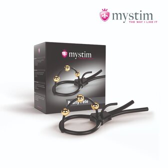 Mystim - Electrosex - Pearly Pete - Corona Strap met Golden Balls