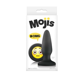 Moji&#039;s - OMG - Buttplug met Emoji - Medium - Zwart