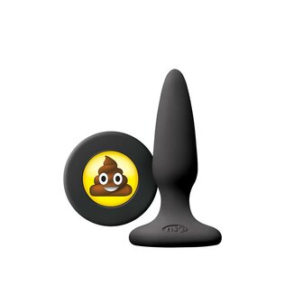 Moji&#039;s - SHT - Buttplug met Emoji - Small - Zwart