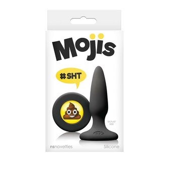 Moji&#039;s - SHT - Buttplug met Emoji - Small - Zwart