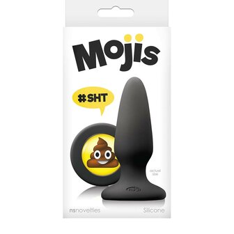 Moji&#039;s - SHT - Buttplug met Emoji - Medium - Zwart