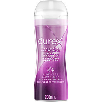 Durex - Massage Gel en Glijmiddel - 2 in 1 - Met Aloe Vera - 200 ml