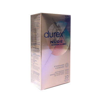 Durex - Condooms Nude Extra Lube - Ultradun - Met extra glijmiddel - 10 stuks