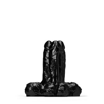 All Black Stero&iuml;d - Gape, Set, and Match - Dildo - 30 x 13 cm - Zwart