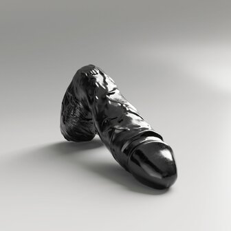 All Black Stero&iuml;d - Bodybuilder - Dildo - 33 x7 cm - Zwart