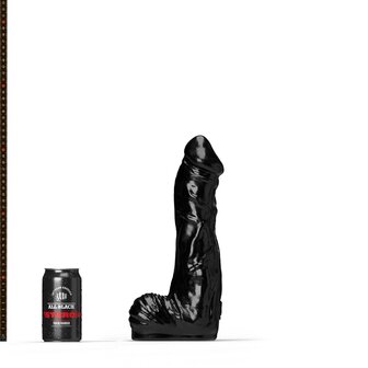 All Black Stero&iuml;d - Bodybuilder - Dildo - 33 x7 cm - Zwart