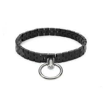 Black Label - Watch Link Collar - Collar met Horlogeschakels - Mat Zwart