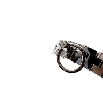 Black Label - Stainless Watch Link Collar met Gem Lock Silver