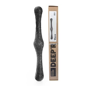 DEEP&#039;R - Wave - Dubbele Dildo - Zwart - 59 cm x &Oslash; 4.00 - 8.00 cm